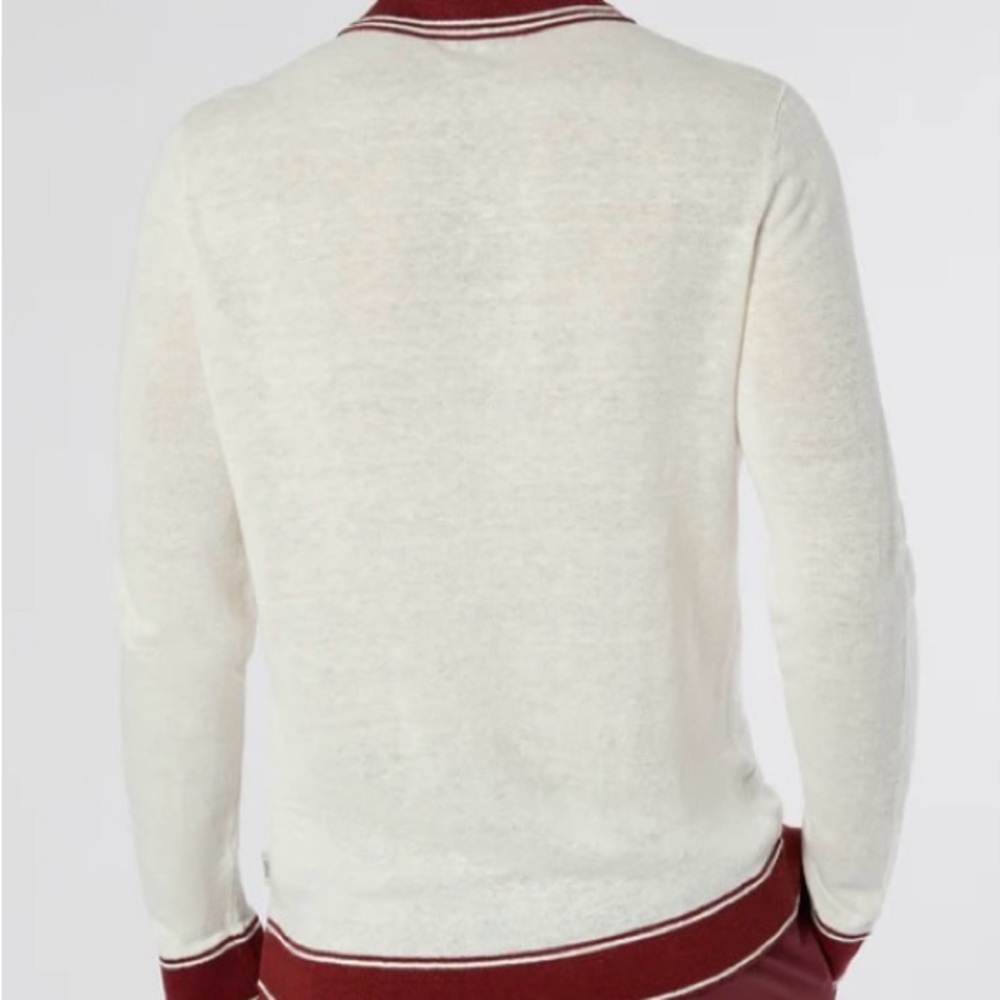 NWOT Onia Linen Long Sleeve Sweater Polo - Picture 6 of 14